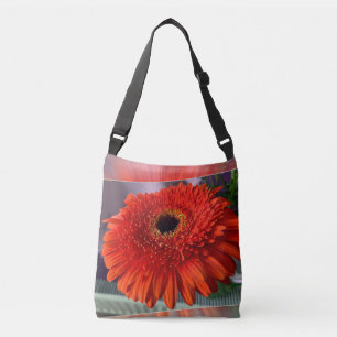 Bright orange blossom crossbody bag
