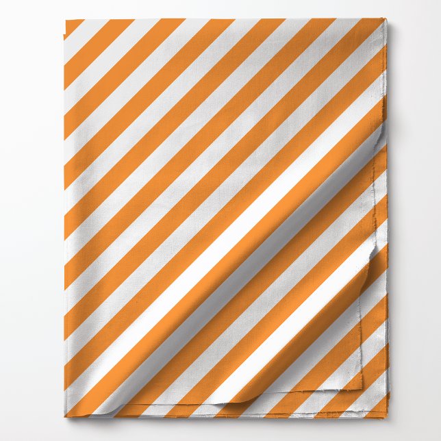 Bright Orange Diagonal Stripes Pattern Fabric (Creator Uploaded)