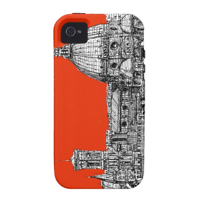Bright orange Florence Case-Mate iPhone Case (Back)