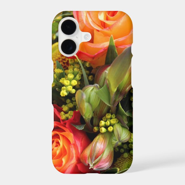 Bright Orange Flower Bouquet Photo (Back)