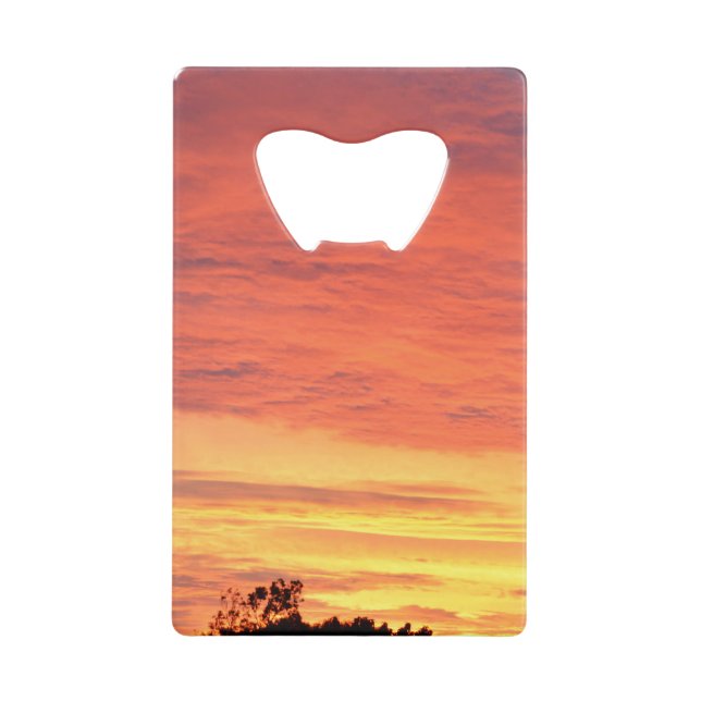 Bright Orange Glowing Cloudy Sunset, (Front)
