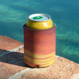 Bright Orange Glowing Cloudy Sunset, Can Cooler