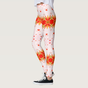 Bright Orange Green and Pink Leggings