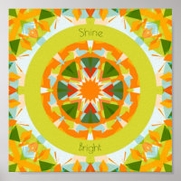 Bright Orange Green Shine Bright Star Baby Nursery