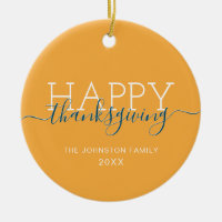 Bright orange Happy thanksgiving