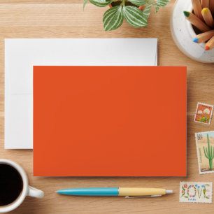 Bright Orange Minimalist Solid Background Envelope