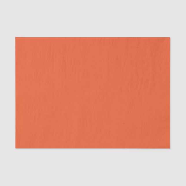 Bright Orange Minimalist Solid Background Tissue Paper (Front)