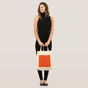 Bright Orange Minimalist Solid Background Tote Bag