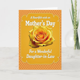 Bright Orange Mothers Day Card