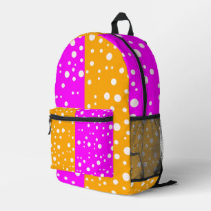 Bright Orange & Pink Colour - Aesthetic Colour Blo Printed Backpack