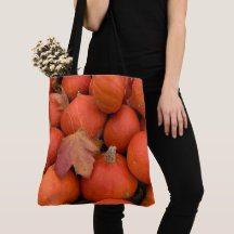 Bright Orange Pumpkin Tote