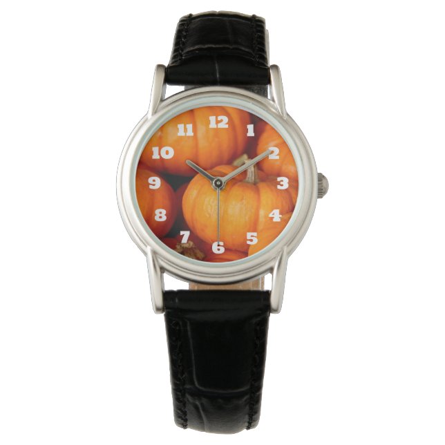 Bright Orange Pumpkins Watch (Front)