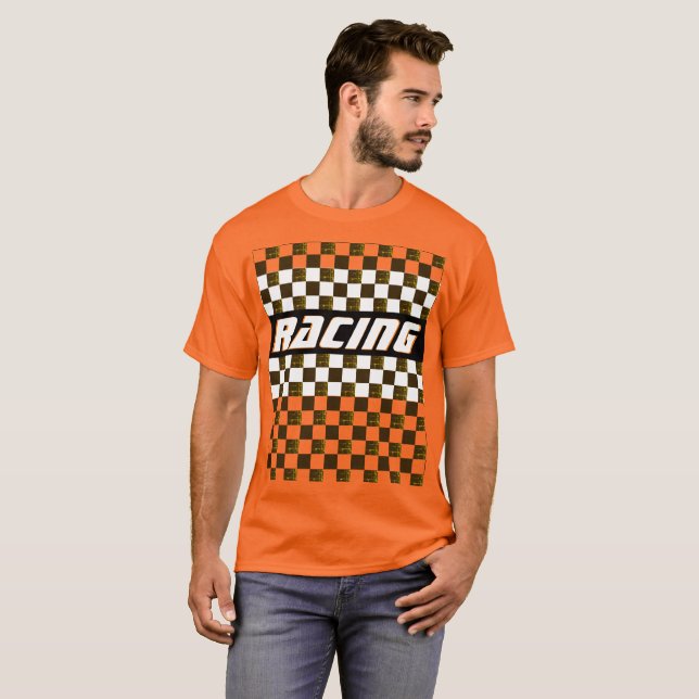 Bright Orange Racing T-Shirt (Front Full)