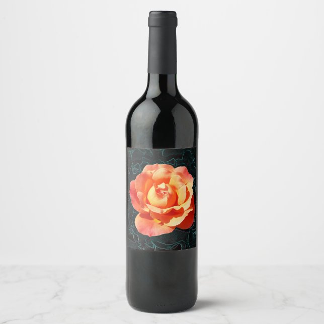 Bright orange rose wine label (Front)