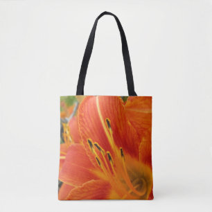 bright orange tote bag