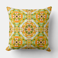Bright Orange Vibrant Green Star Boho Maximalist