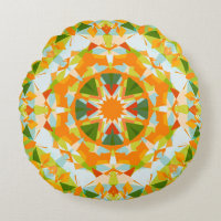 Bright Orange Vibrant Green Star Boho Maximalist