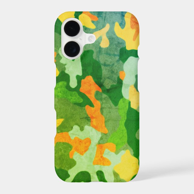 Bright Orange Yellow Green Colourful iPhone Case (Back)