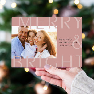 Bright Overlay   Modern Holiday Photo Card