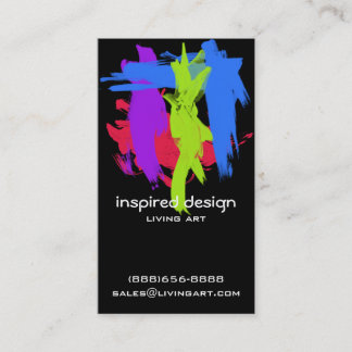 Bright Paint Strokes Acrylic Business Card
