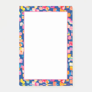Bright Painted Abstract Square Pattern Post-it Notes