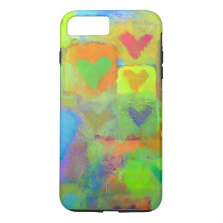 Bright Painted Hearts iPhone 8 Plus/7 Plus Case