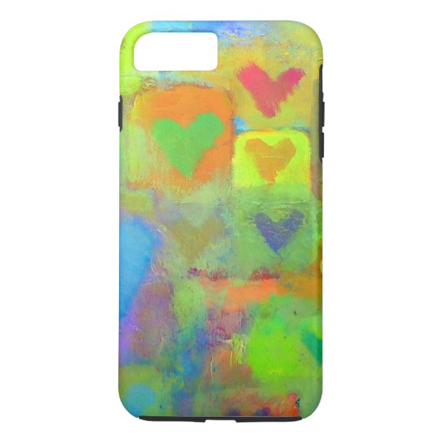 Bright Painted Hearts Case-Mate iPhone Case (Back)