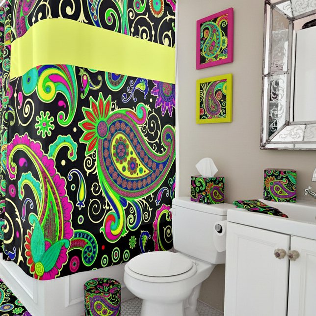 Bright paisley shower curtain (Creator Uploaded)