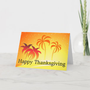 Bright Palm Trees :: Happy Thanksgiving Card
