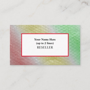 Bright Parol Bubble Wrap Background Reseller Business Card