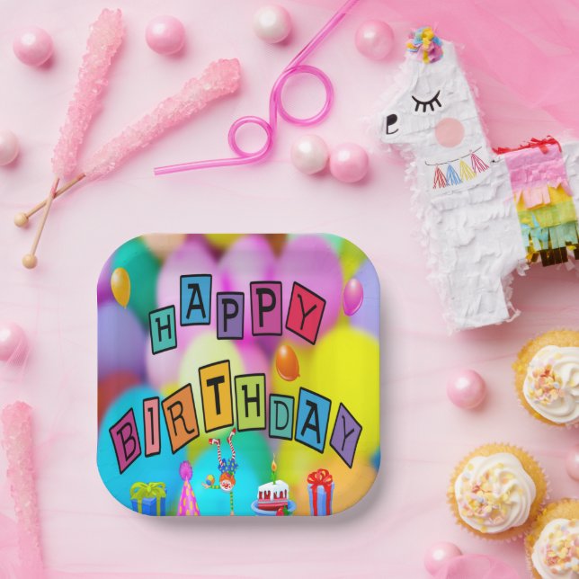 Bright Party Plates for Kids' Birthdays (Party)