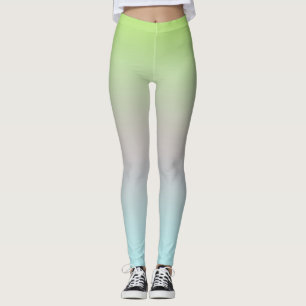 Bright Pastel Colours Gradient Blue Pink Green Leggings