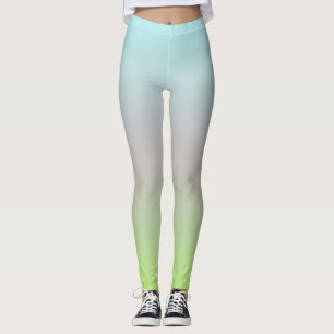Bright Pastel Colours Gradient Blue Pink Green Leggings
