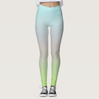 Bright Pastel Colours Gradient Blue Pink Green Leggings