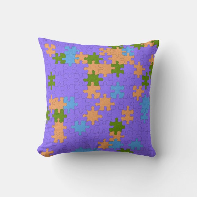 Bright Pastel Puzzle  Cushion (Front)