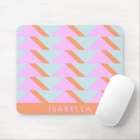 Bright Pastel Retro Geometric Pattern Personalized