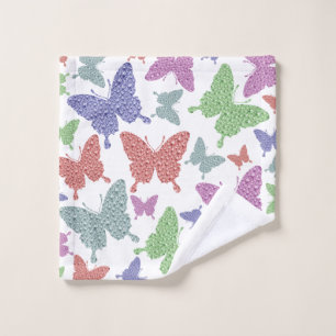 Bright Pastels Seasonal Butterflies Wash Cloth