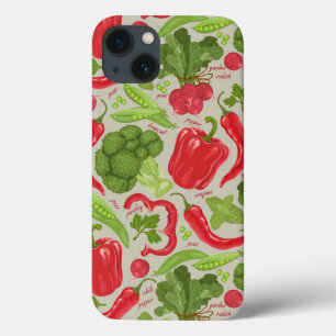 Bright pattern from fresh vegetables iPhone 13 case