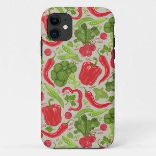 Bright pattern from fresh vegetables iPhone 11 case