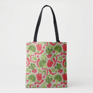 Bright pattern from fresh vegetables tote bag