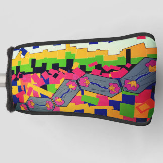 Bright pattern golf head cover