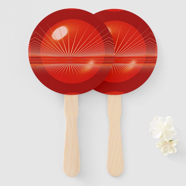 Bright Pattern Hand Fan (Front and Back)