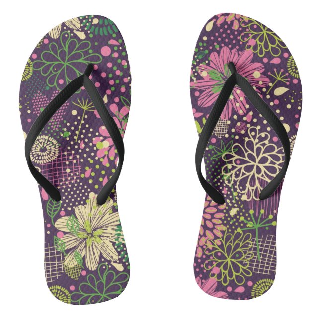 Bright pattern jandals (Footbed)