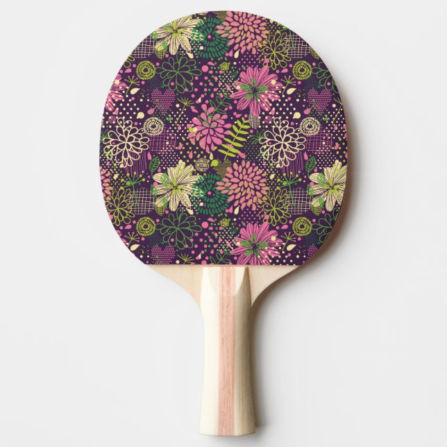 Bright pattern ping pong paddle (Front)