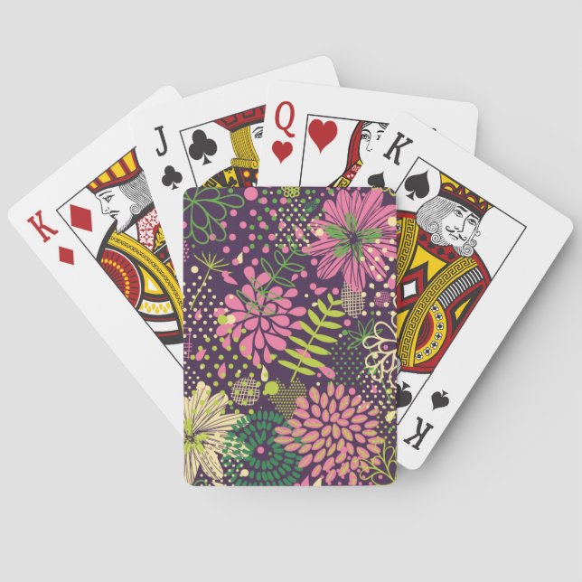 Bright pattern playing cards (Back)