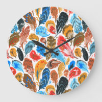 Bright pattern with bird feathers