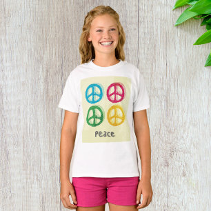 Bright Peace Symbols 1960s Inspired T-Shirt