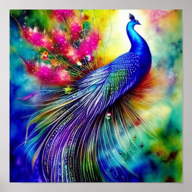 Bright peacock   poster (Front)