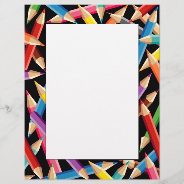 Bright Pencils Frame Flat Sheet (Front)