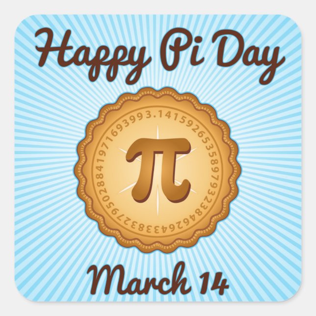 Bright Pi Day Stickers (Front)
